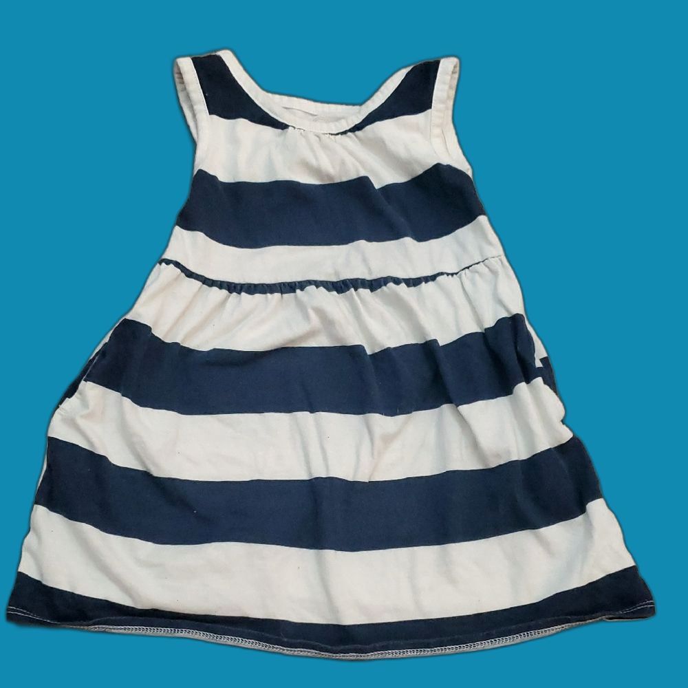 Wonder Nation Navy and White Dress Girls 2T Toddler